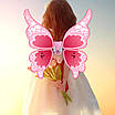 Дитячі крила феї метелика регульовані ремінці автоматичний рух 2 режими мелодія підсвічування гірлянда, фото 6