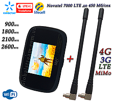 4G+3G WiFi роутер Novatel MiFi 7000 LTE Cat 9 до 450 мб/с (4400mAh)(KS,VD,Life) + 2 антенны 4G(LTE) Укр. меню