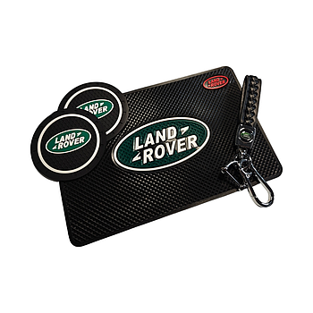 Комплект Land Rover (Ленд Ровер) Брелок та антиковзкі килимки в авто.