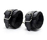 БДСМ-набір для сексуальних ігор, батіг для рольових ігор, батіг фетиш, наручники чорні BDSM, фото 2