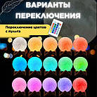 Світильник нічник місяць із пультом 15 см світильник 3D moonlight акумуляторний нічник для сну дитячий, фото 9
