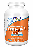 Now Omega-3 Fish Oil 1000mg 500 Softgels Caps