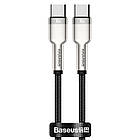 Дата кабель Baseus Cafule Metal Type-C to Type-C 100W (1m) (CATJK-C) Черный