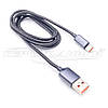 Кабель Type-C to USB 2.0, чорний (гарна якість), ганчірка, 1 м, фото 7