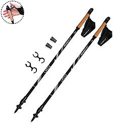 Палиці для скандинавської ходьби PowerPlay 9104 Lykke Black/White 80-135 см (пара)