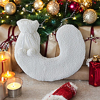 Водяна грілка для шиї у пухнастому чохлі 36 х 30 см Подарунок на Новий рік