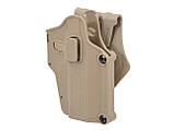 Тактична кобура Amomax для пістолетів АПС, Glock, Beretta, Sig Sauer, CZ з кріпленням на пояс Coyote, фото 5