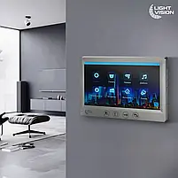 Комплект відеодомофона Light Vision: відеодомофон 7" AMSTERDAM FHD Grey та відеопанель 2Mp White (82-00237-82-00242), фото 7