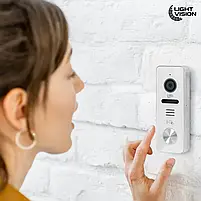 Комплект відеодомофона Light Vision: відеодомофон 7" AMSTERDAM FHD Grey та відеопанель 2Mp White (82-00237-82-00242), фото 8