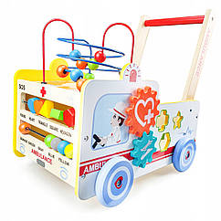 Розвиваюча іграшка штовхач Ecotoys Швидка допомога
