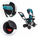 Велосипед з поворотним сидінням Ecotoys Comfort Green Blue, фото 3