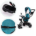 Велосипед з поворотним сидінням Ecotoys Comfort Green Blue, фото 5
