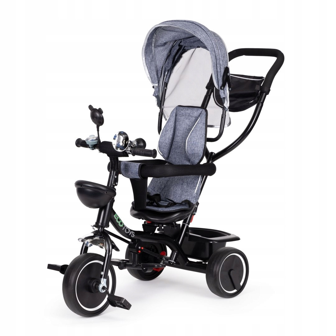Велосипед з поворотним сидінням Ecotoys Comfort Grey