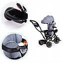 Велосипед з поворотним сидінням Ecotoys Comfort Grey, фото 3