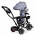 Велосипед з поворотним сидінням Ecotoys Comfort Grey, фото 6