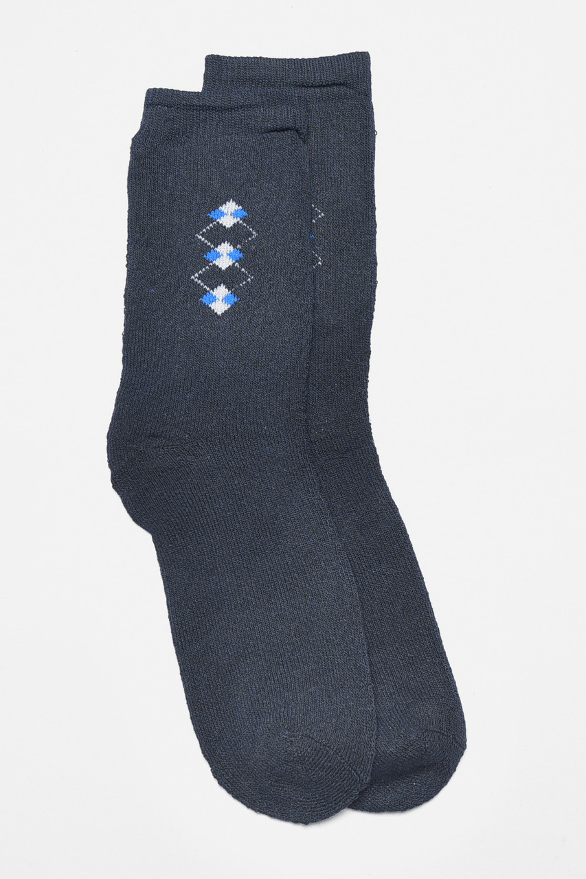 Шкарпетки чоловічі махрові темно-синього кольору р.40-45 190346M, фото 1