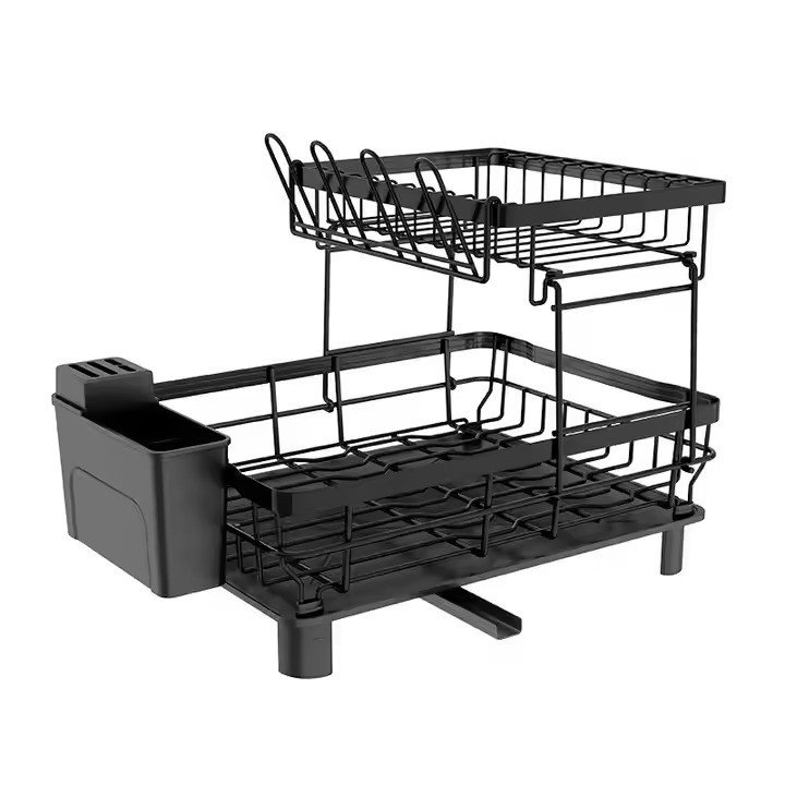 Стеллаж для сушки посуды.Многофункциональная двухъярусная подставка для посуды и столовых принадлежностей., фото 1