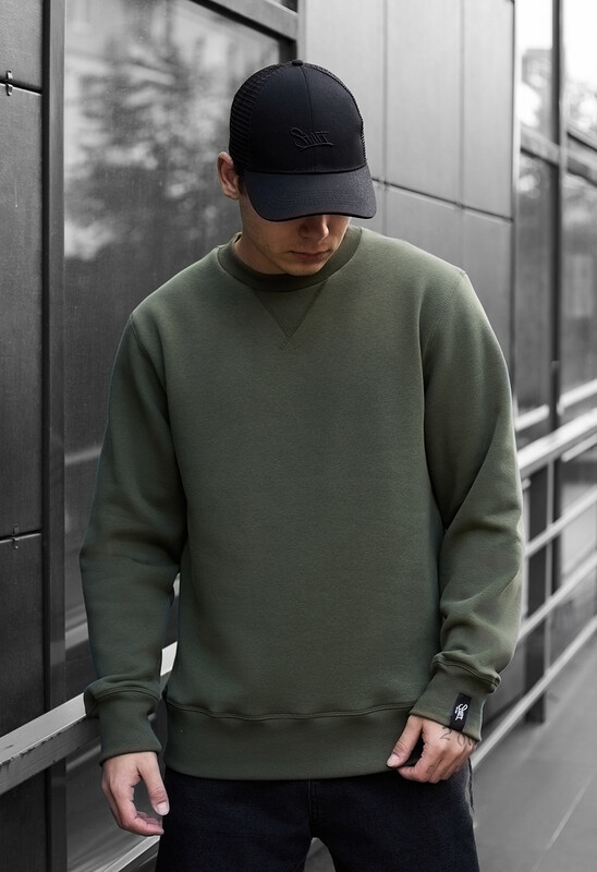 Світшот на зиму Staff khaki basic fleece, фото 1