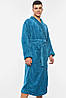Халат чоловічий махровий бірюзового кольору 193671P, фото 2