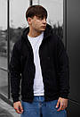 Повсякденне тепле худі Staff zip basic black fleece, фото 4