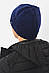 Шапка чоловіча на флісі синього кольору 193763M, фото 2
