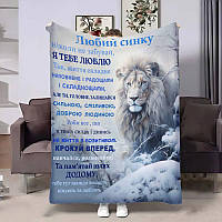 Плед 3D з побажаннями для сина Сину Зимова сила 4250_A 17677 160х200 см ТМ