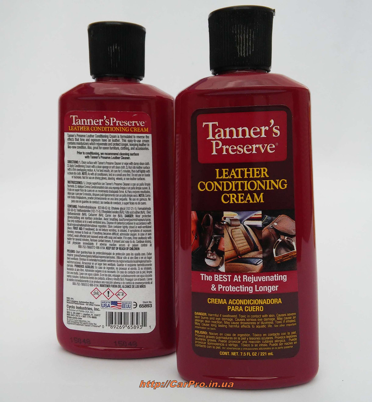 Крем кондиционер для кожаного салона автомобиля Cyclo Tanner's Preserve Leather Conditioner - фото 2 - id-p446901557