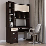 Комп'ютерний стіл з полицями Еверест Школяр-6 венге + дуб молочний (DTM-2149), фото 2