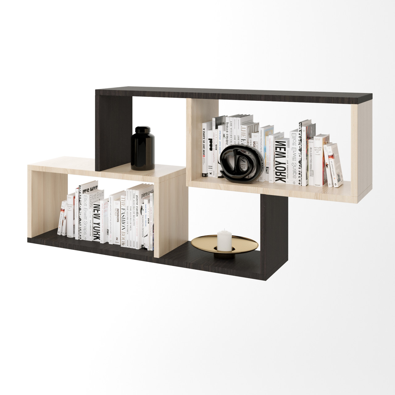 Полиця навісна Еверест ПН-4 венге + дуб молочний (DTM-2352), фото 1