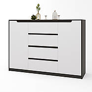 Великий комод для дому Еверест Мікс-3 (телескопи) 140х38х97 венге + білий (DTM-2006), фото 2