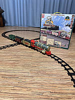 Залізниця 3115AB локомотив, вагони 3шт., на акумуляторі, USB зарядне, холодна пара, 24 деталі, 2 види, музика, світло, в коробці,, фото 2