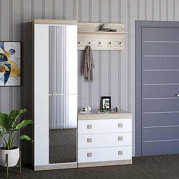 Передпокій Еверест Соната 4 (модульний - 4 елементи) дуб сонома + білий (DTM-2196)