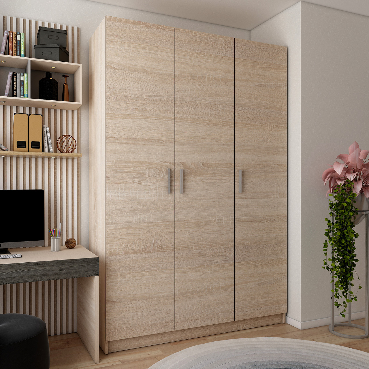 Шафа розпашна для одягу Doros Промо 135х48х204 см Дуб сонома (DRS-011203), фото 1