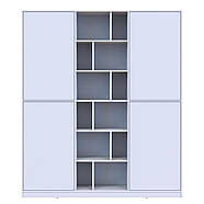 Шафа для одягу з відкритими полицями Doros Морган 180х38,5х210 см Білий (DRS-011219), фото 2