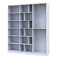 Шафа для одягу з відкритими полицями Doros Морган 180х38,5х210 см Білий (DRS-011219), фото 5