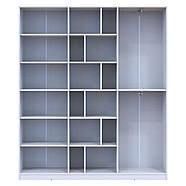 Шафа для одягу з відкритими полицями Doros Морган 180х38,5х210 см Білий (DRS-011219), фото 7