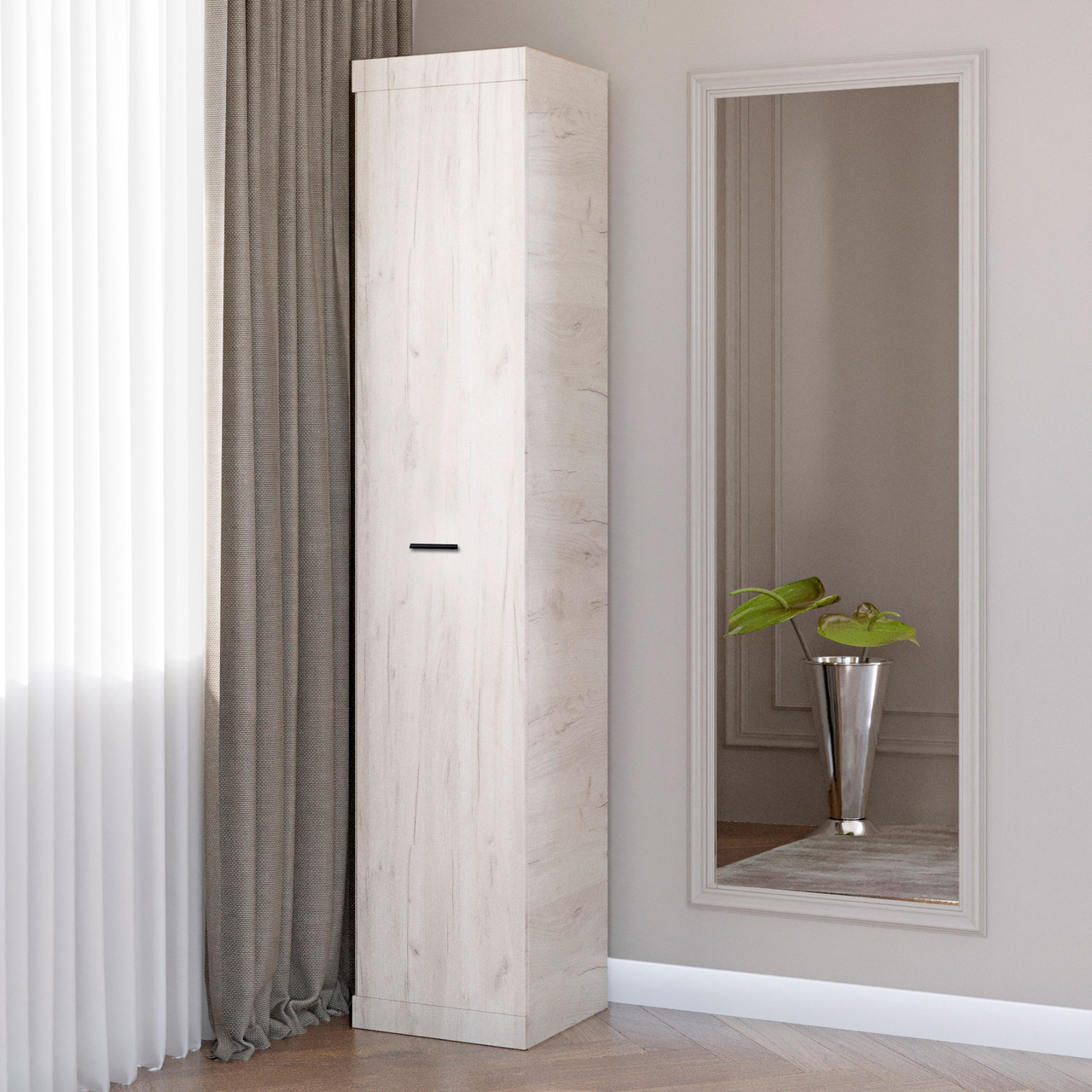 Шафа-пенал закритий Еверест Соната дуб крафт білий (DTM-2691), фото 1