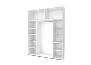 Шафа-купе двохдверна Doros G-Caiser 180х60х240 см Білий/Графіт (DRS-011018), фото 4