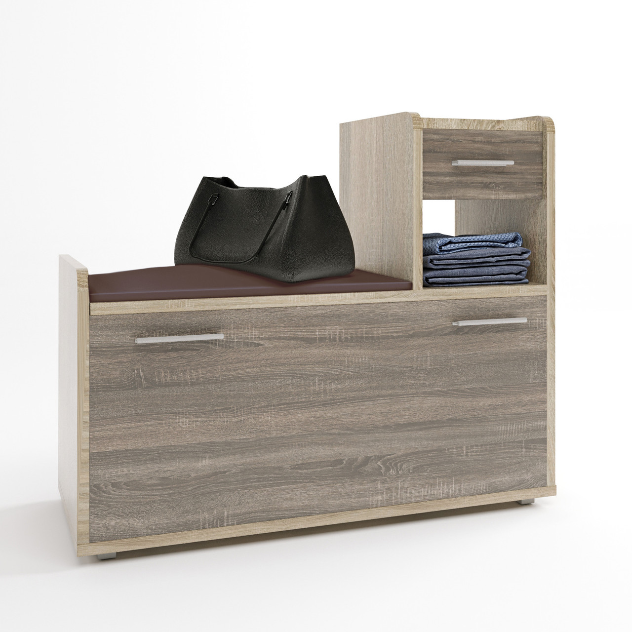 Тумба для взуття Еверест Тандем (права) сонома + трюфель (DTM-2649), фото 1