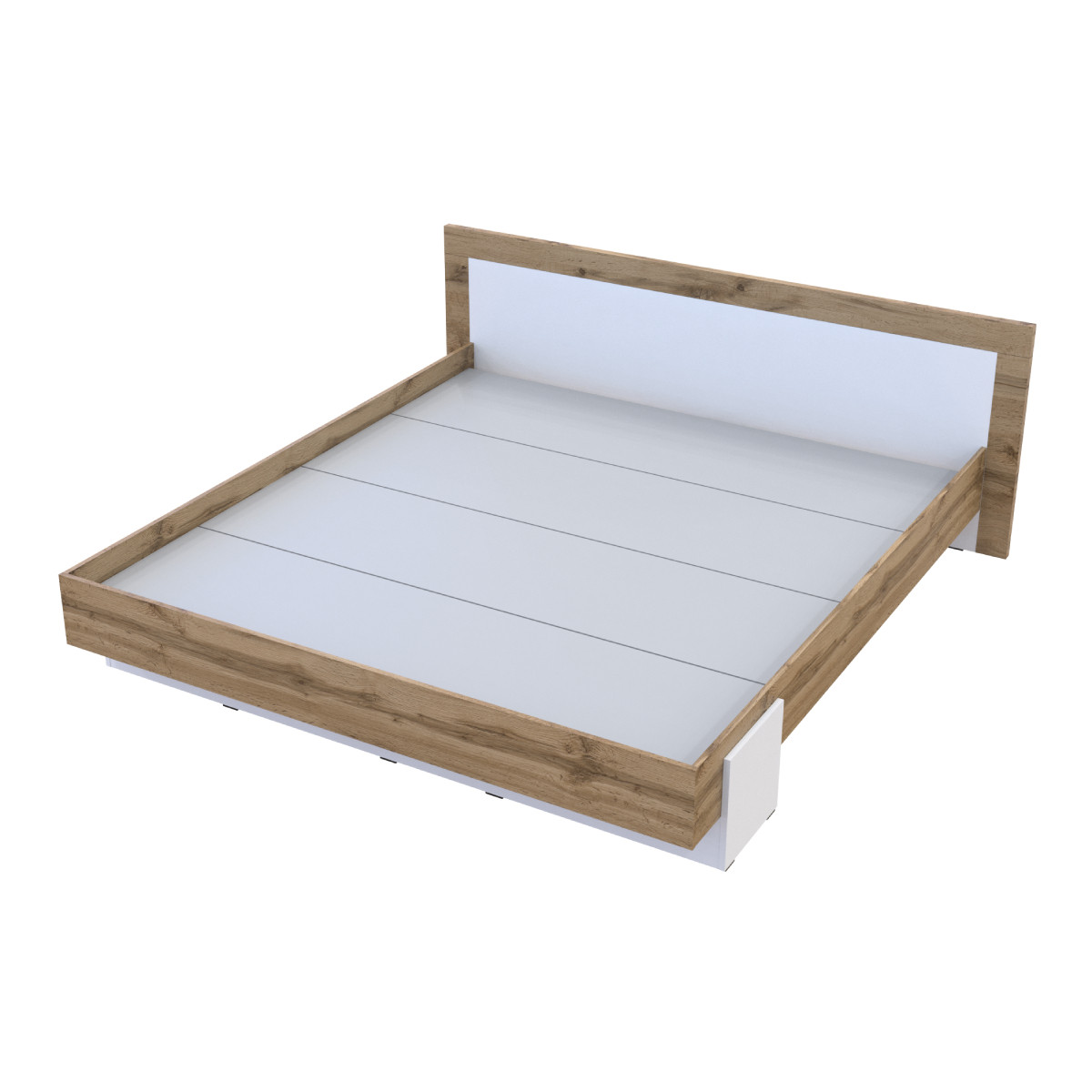 Ліжко двоспальне Doros Hugo 180х200 см Дуб тахо/Білий (DRS-011323), фото 1