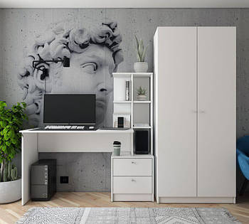 Офісний стіл Doros Т7 136х55х138 см Білий (DRS-011328)