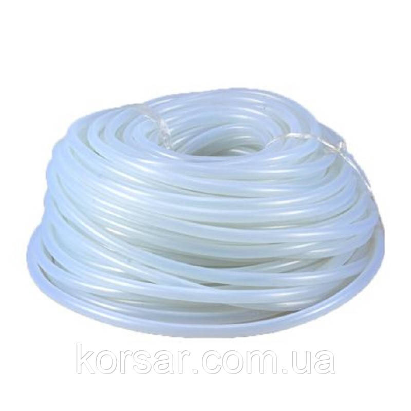 Прозорий кисневий шланг (трубка) для акваріума, силікон.Для ставка, водоспаду. Діаметр 4 х 6 мм, 10 метрів, фото 1