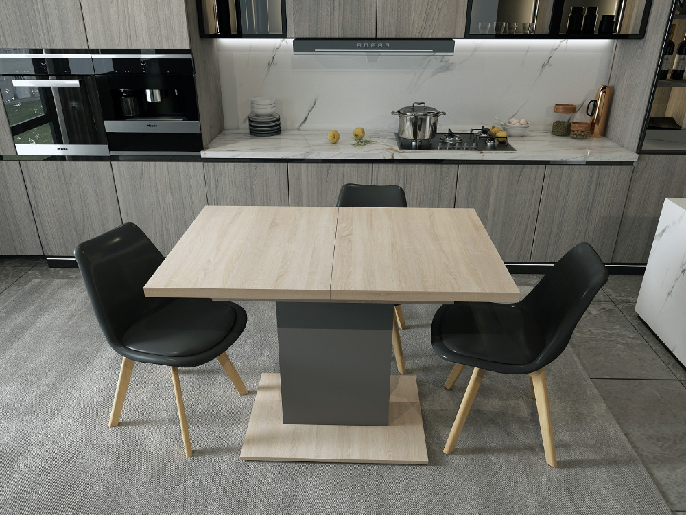 Столовий стіл Doros Бостон 150х70х79 см Дуб cонома/Графіт (DRS-011337), фото 1