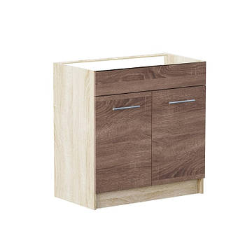 Кухонний модуль під мийку Еверест Еко 800 дуб сонома/трюфель 80х46х82 см (DTM-2837)