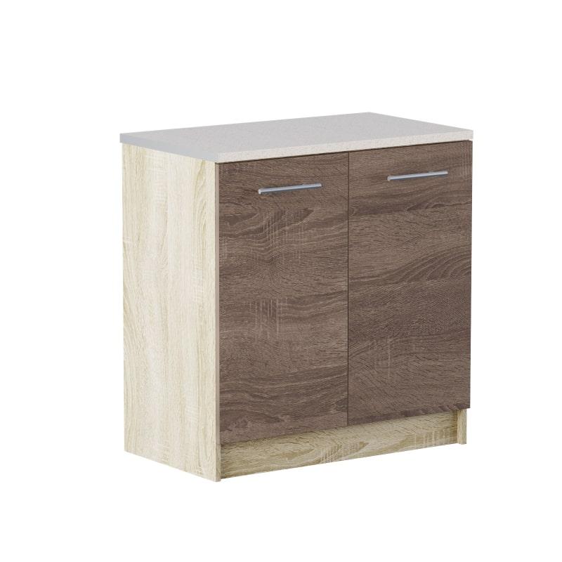 Кухонний модуль нижній Еверест Еко 800 дуб сонома/трюфель (без стільниці) 80х46х82 см (DTM-2907), фото 1