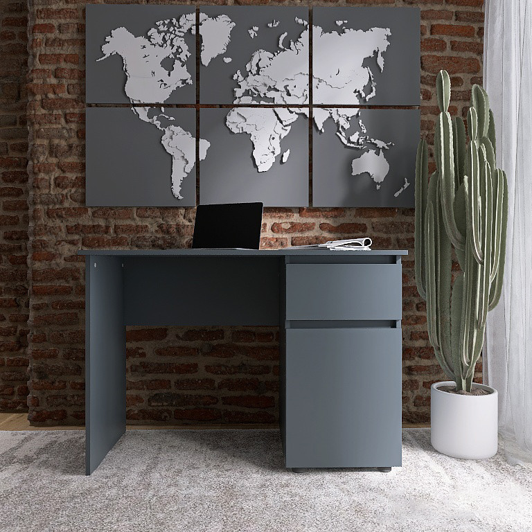 Комп'ютерний стіл Еверест СЛ-1 Лайт 110х55х77 см Графіт (DTM-4909), фото 1