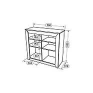Тумба 4-х дверна закрита Еверест Нордік-980 98х38х92 см Графіт + Дуб крафт золотий (DTM-5528), фото 6
