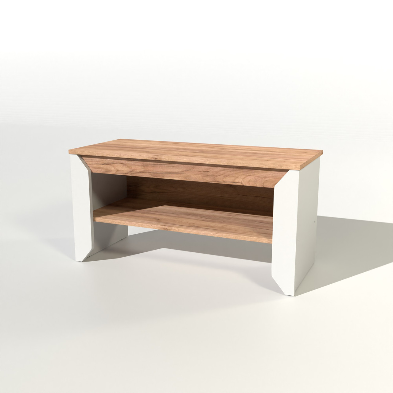 Тумба для взуття Еверест Нордік-900 90х38х45 см Білий + Дуб крафт золотий (DTM-5545), фото 1