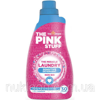 Популярний! Гель для прання The Pink Stuff Sensitive Non Bio 960 мл (5060033820841) - Краща якість тільки на Nukleon.com.ua, фото 1