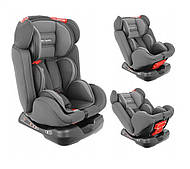 Автокрісло дитяче в машину універсальне від народження до 12 років Little Capitan 0-36kg Grey / Авто крісло